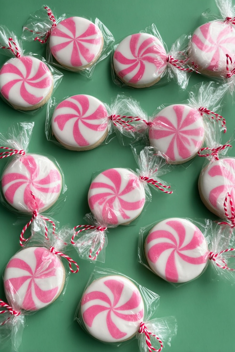 Peppermint Sugar Cookies with Royal Icing Recipe - Serving