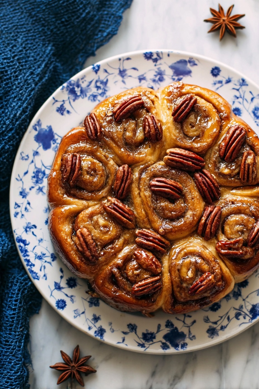 Caramel Pecan Rolls for Christmas Recipe - Serving