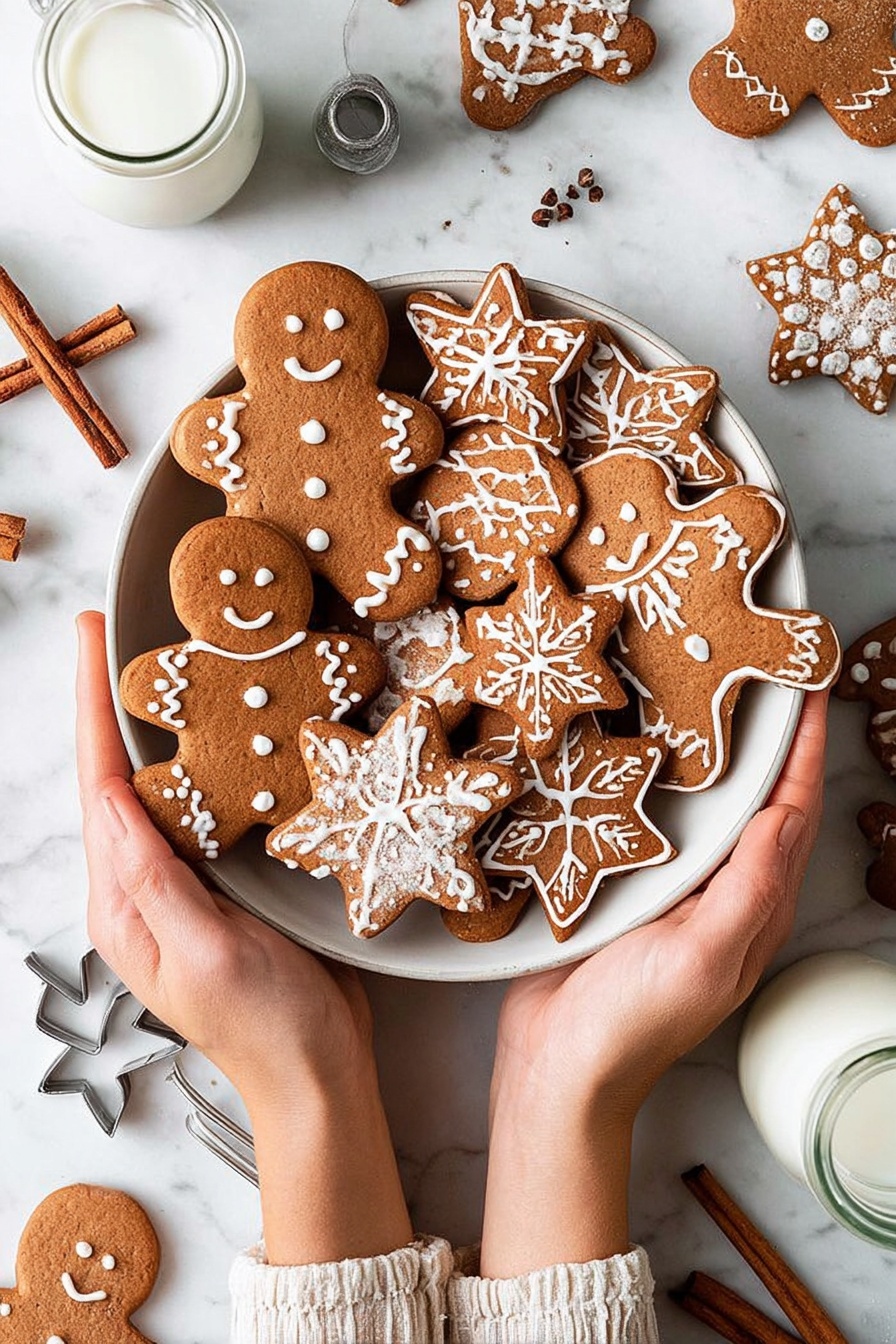 Vegan Gingerbread Cookies with Maple Syrup Recipe - Serving