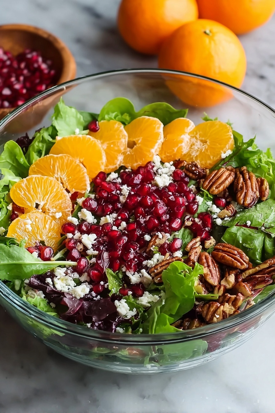 Festive Orange Pomegranate Salad Recipe - Serving