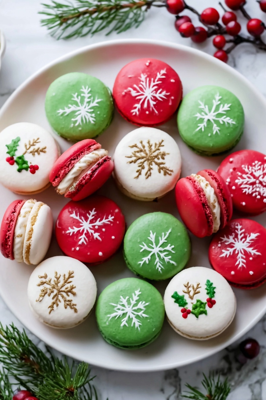 Festive Christmas Macarons Recipe