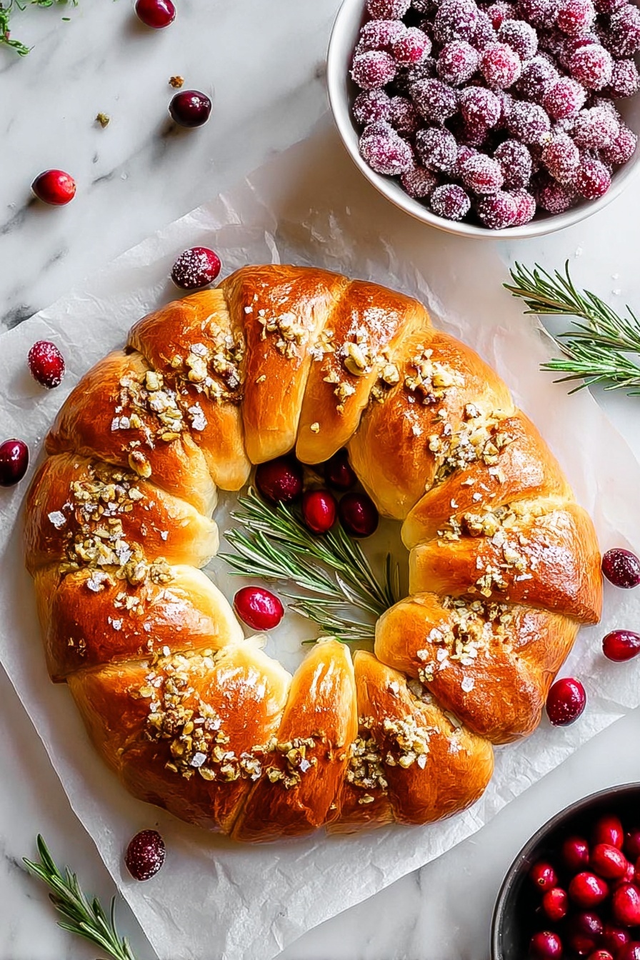 Cranberry Brie Crescent Wreath Recipe