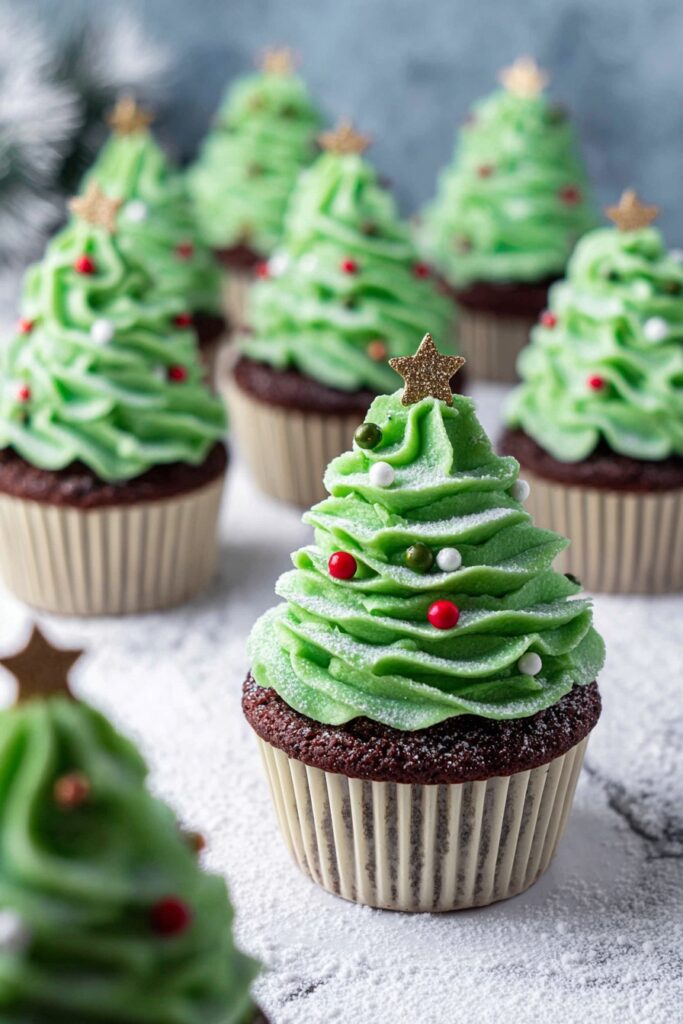Christmas Tree Chocolate Cupcakes Recipe
