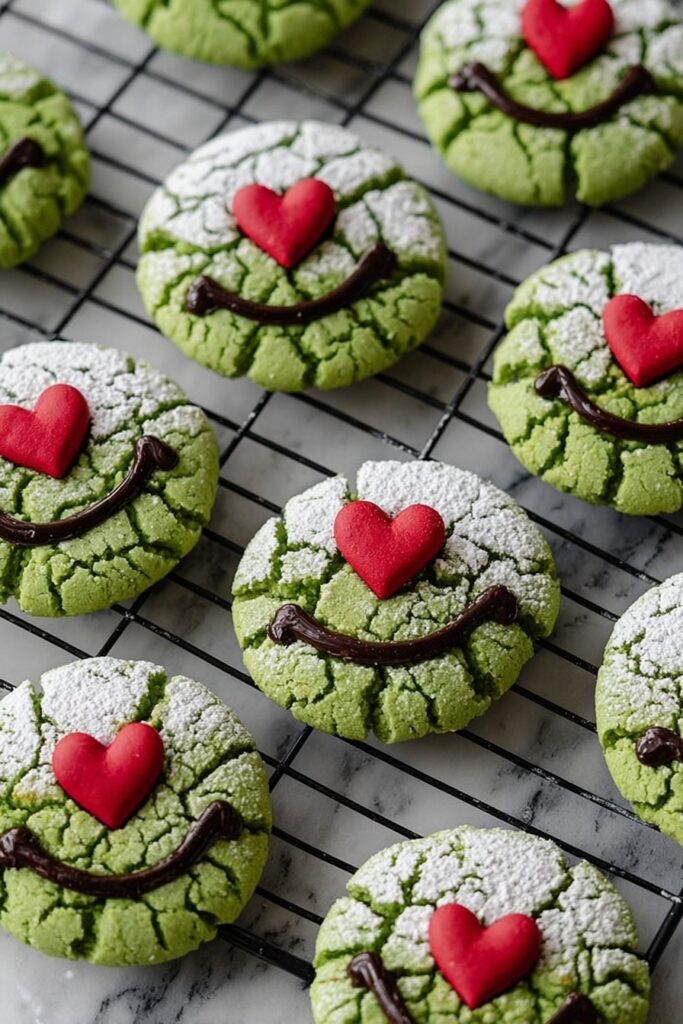 Grinch Crinkle Cookies Recipe