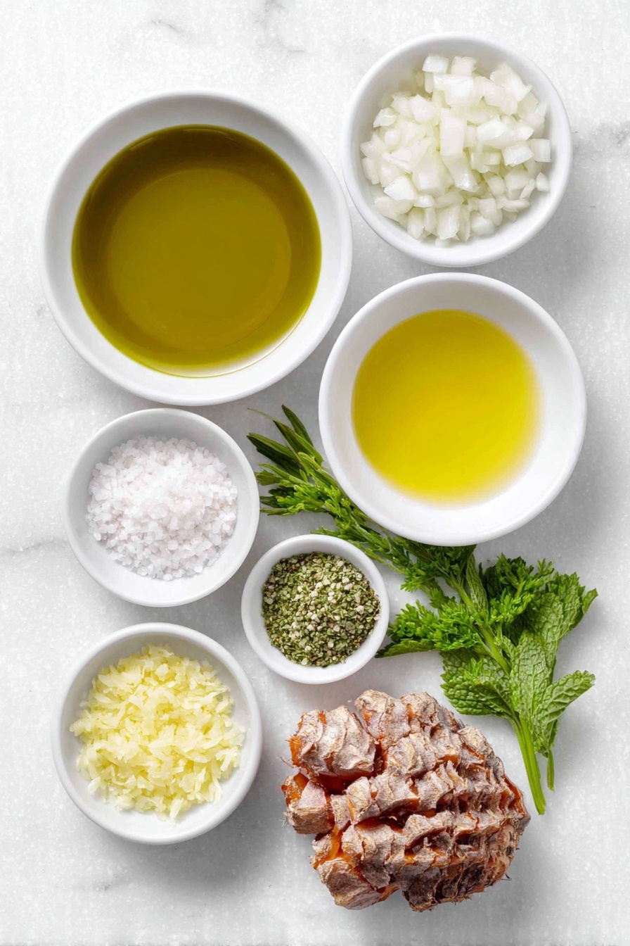 Flat lay of a small white ceramic bowl of extra-virgin olive oil, a small white ceramic bowl of sherry vinegar, a small white ceramic bowl of minced shallot, a small white ceramic bowl of smooth Dijon mustard, a small white ceramic bowl of golden honey, a small white ceramic bowl with grated lemon zest, a small white ceramic bowl of sea salt, a small white ceramic bowl of freshly cracked black pepper, a peeled whole red beet resting beside a pile of freshly grated red beet, a peeled whole large carrot beside a pile of freshly grated carrot, a small bunch of chopped fresh flat leaf parsley, a small bunch of chopped fresh mint placed on a clean white marble surface, soft natural light, photo taken with an iPhone, professional food photography style, fresh ingredients, white ceramic bowls, no bottles, no duplicates, no utensils, no packaging --ar 2:3 --v 7 --p m7354615311229779997 - Beet and Carrot Salad with Fresh Herbs, healthy beet and carrot salad, fresh herbs salad recipe, colorful vegetable salad, easy veggie salad