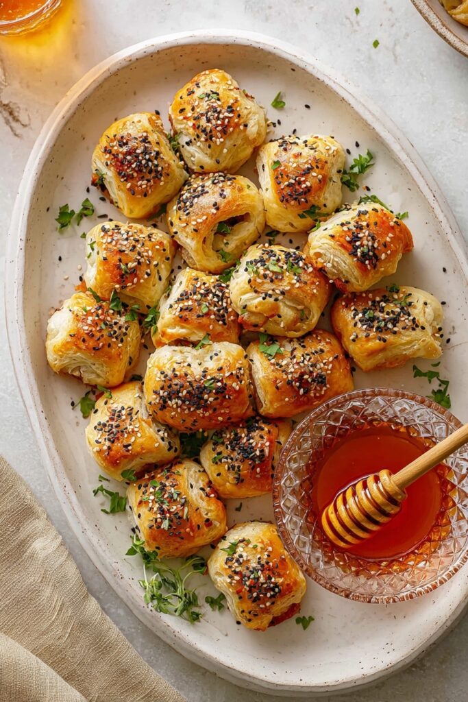 Hot Honey Sausage Rolls with Thyme Recipe