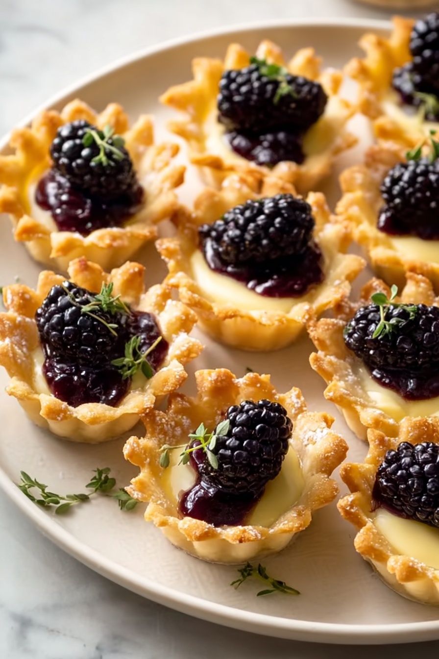 Brie Blackberry Phyllo Cups Recipe - Serving