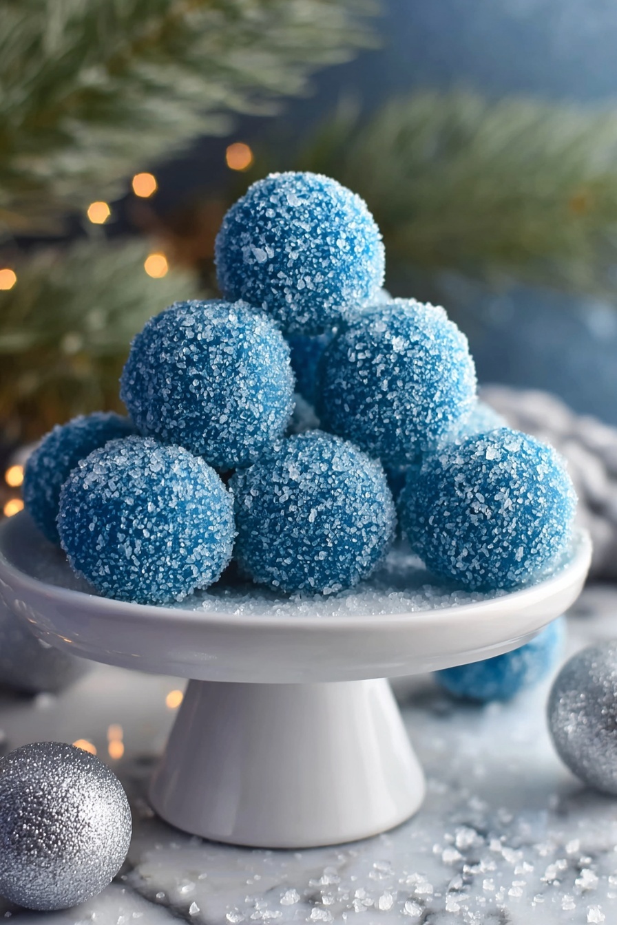 Blue Curacao White Chocolate Truffles Recipe - Serving