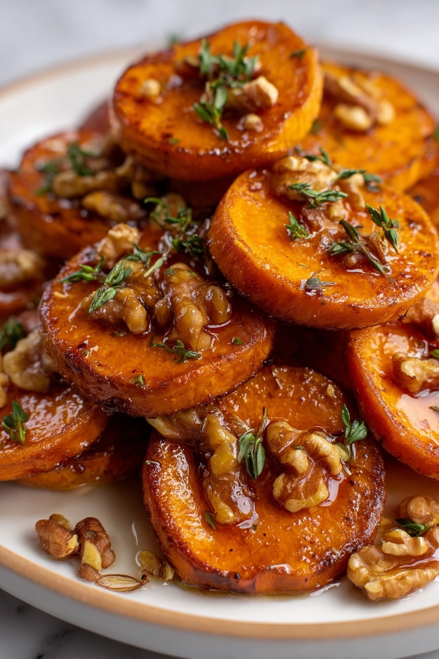 Sweet Potatoes with Maple Pecan Glaze Recipe - Serving