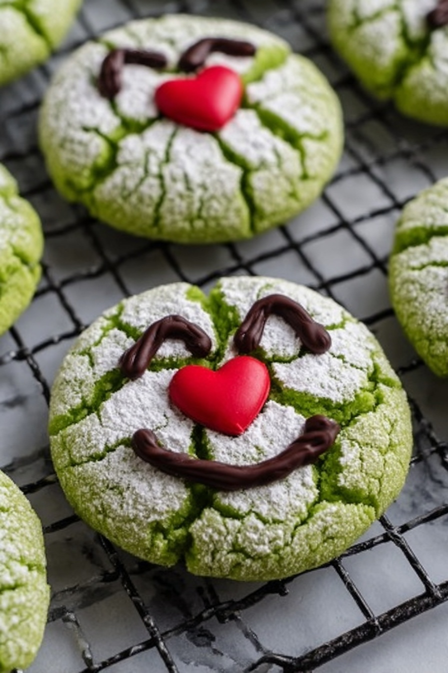 Grinch Crinkle Cookies Recipe - Recipe Step