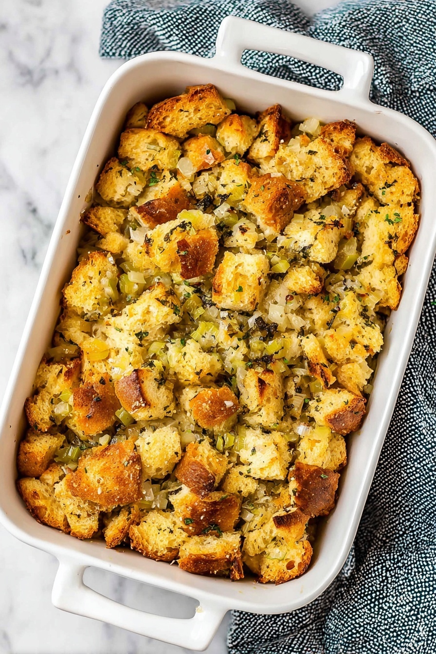 Homemade Stuffing Recipe with Toasted Bread Recipe - Serving