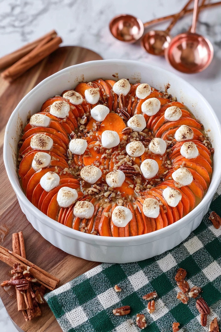 Sweet Potato Scalloped Bake with Pecans Recipe