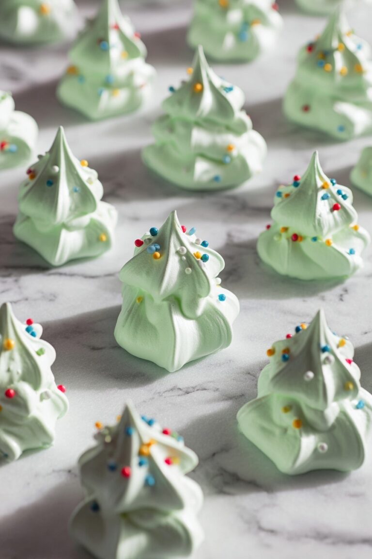 Christmas Tree Meringue Cookies Recipe