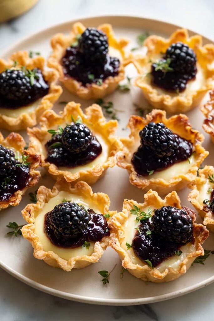 Brie Blackberry Phyllo Cups Recipe