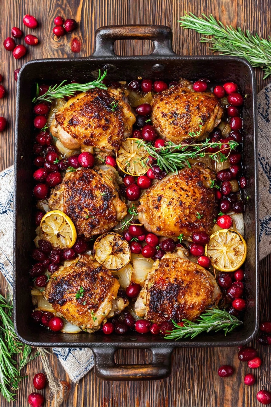 Cranberry Rosemary Chicken Bake Recipe - Serving