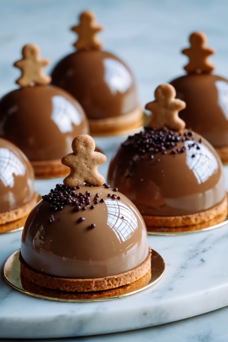 Christmas Gingerbread Latte Mocha Domes Recipe - Serving
