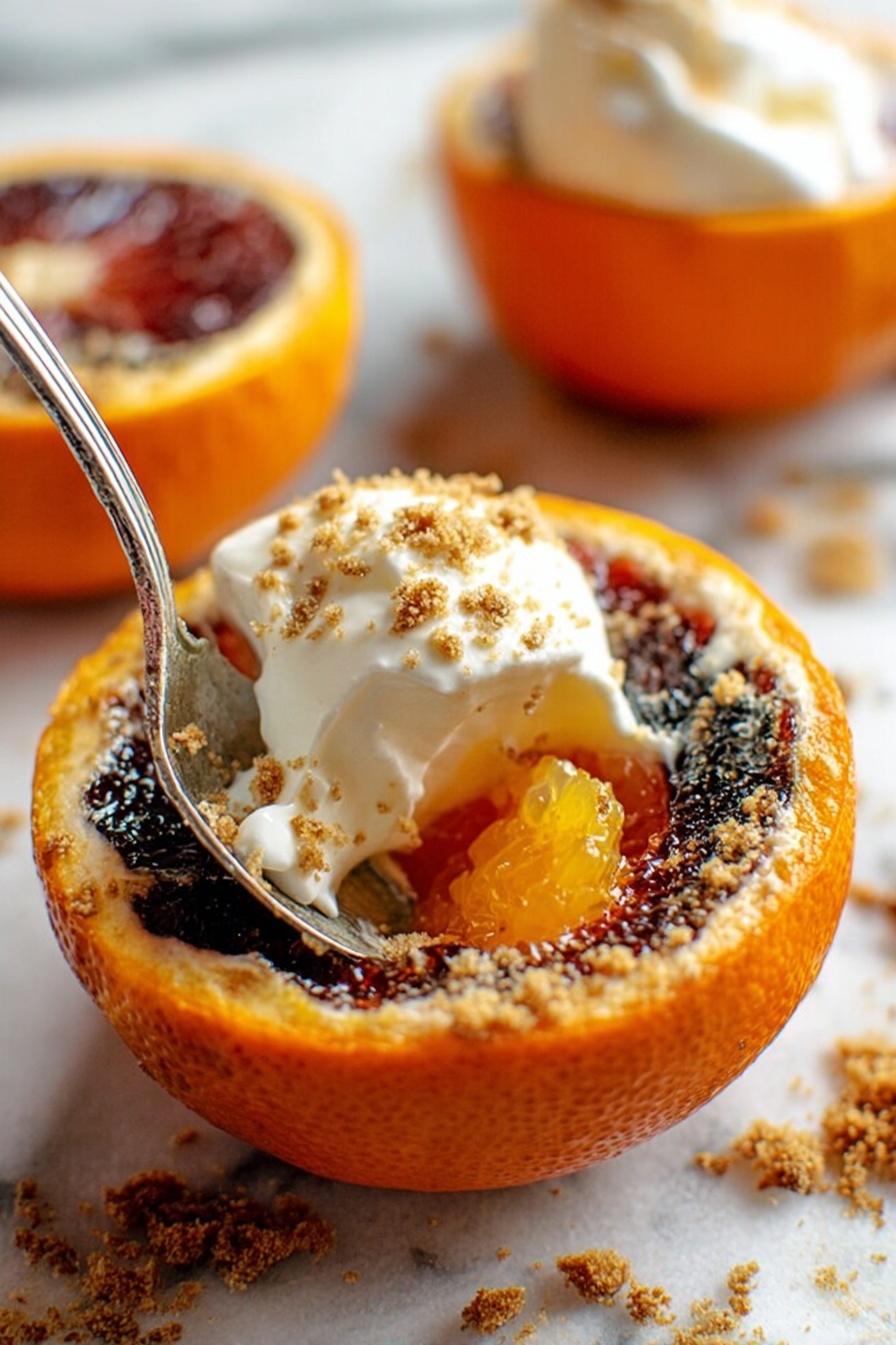 Caramelized Brown Sugar Grapefruit Brûlée Recipe - Serving