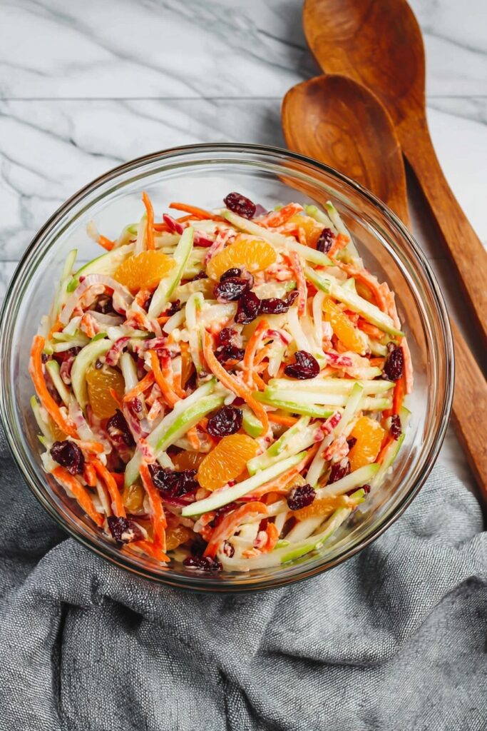Carrot Apple Salad with Cranberries Recipe