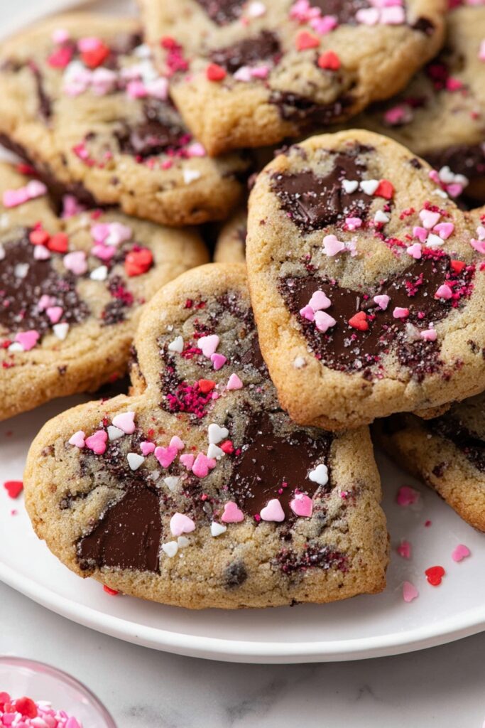 Heart Shaped Chocolate Chip Cookies Recipe
