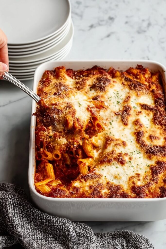 Creamy Baked Ziti with Sausage Recipe