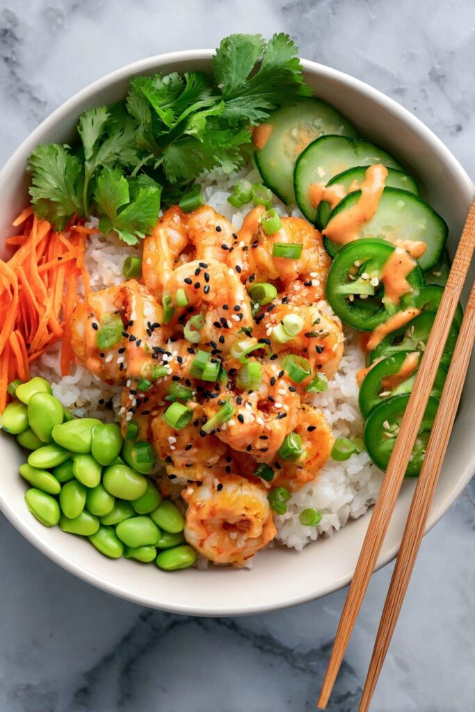 Spicy Shrimp Rice Bowls Recipe