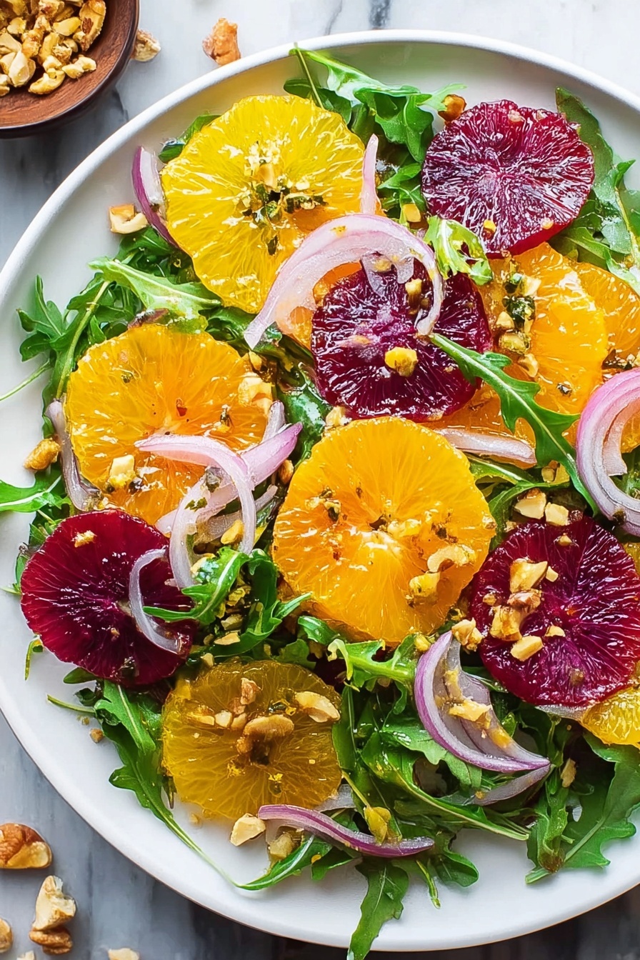 Refreshing Citrus Salad with Walnut Dressing Recipe - Serving