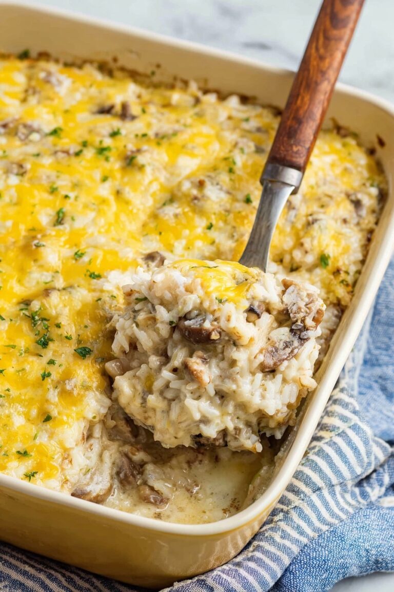 Cheesy Ground Beef and Rice Casserole Recipe