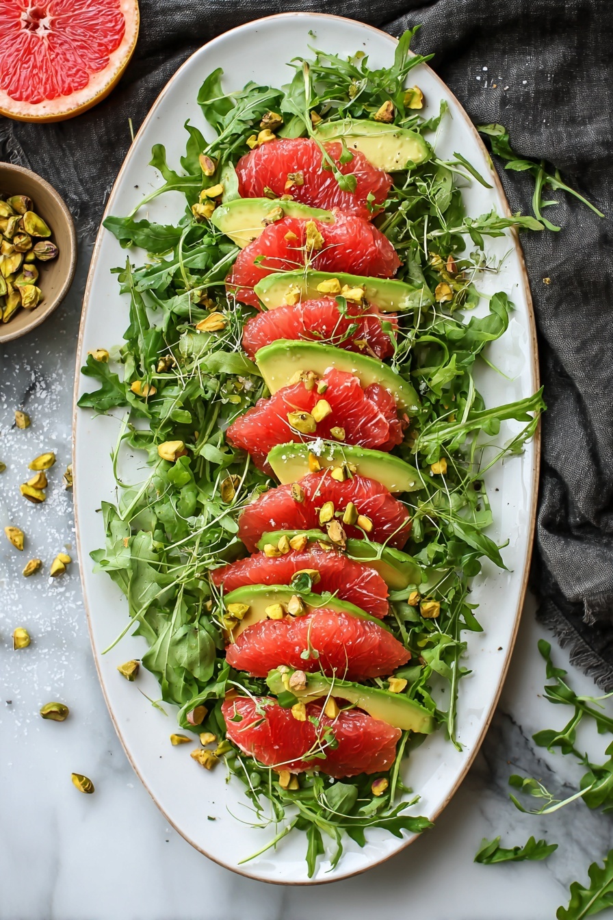 Grapefruit and Avocado Salad with Pistachios Recipe - Serving