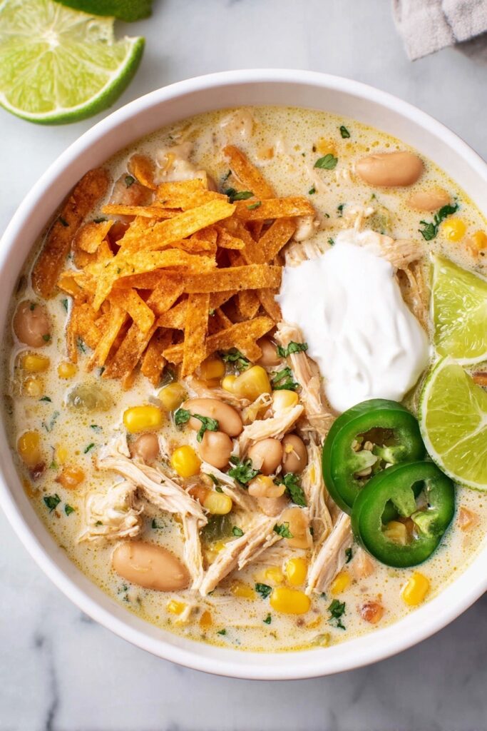 White Chicken Chili in Crockpot Recipe