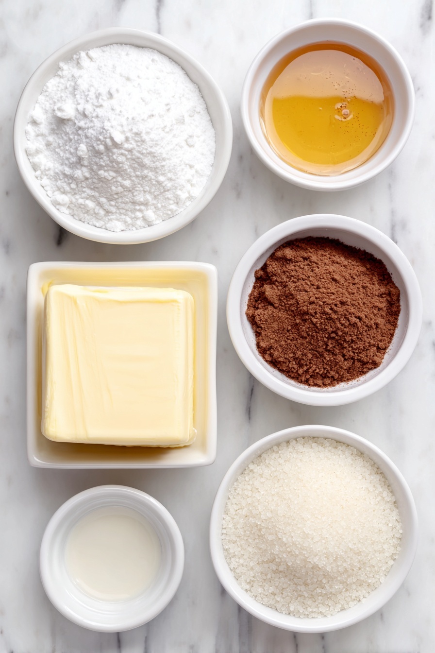 Flat lay of a small square of unsalted butter with a soft texture, a small white ceramic bowl of fine powdered sugar, a small white bowl holding golden honey, a tiny white bowl filled with warm brown ground cinnamon powder, a small white bowl with pale vanilla extract liquid, and a small pinch of coarse salt crystals on the surface, all arranged with perfect symmetry on a clean white marble surface, soft natural light, photo taken with an iPhone, professional food photography style, fresh ingredients, white ceramic bowls, no bottles, no duplicates, no utensils, no packaging --ar 2:3 --v 7 --p m7354615311229779997 - Creamy Cinnamon Butter Spread, cinnamon butter spread, cinnamon butter recipe, flavored butter, breakfast spread