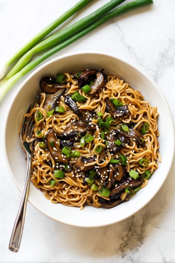 Spicy Mushroom Ramen Noodles Recipe