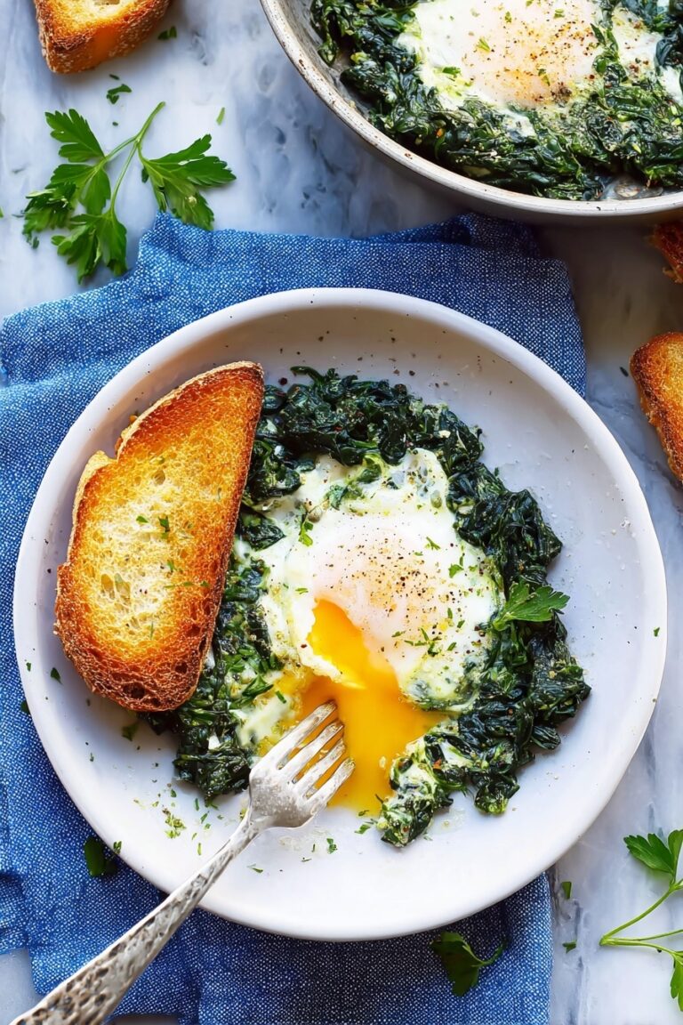 Creamy Spinach and Egg Skillet Recipe