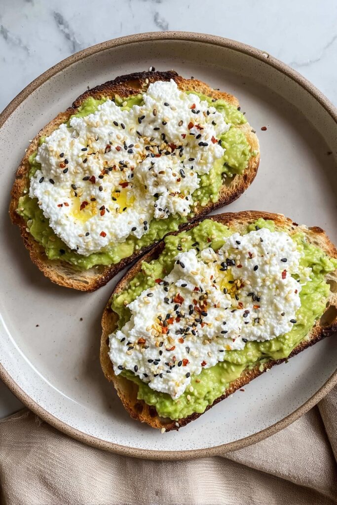 Creamy Cottage Cheese Avocado Toast Recipe
