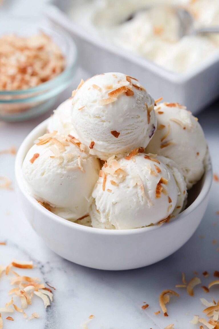 Homemade Coconut Ice Cream Recipe