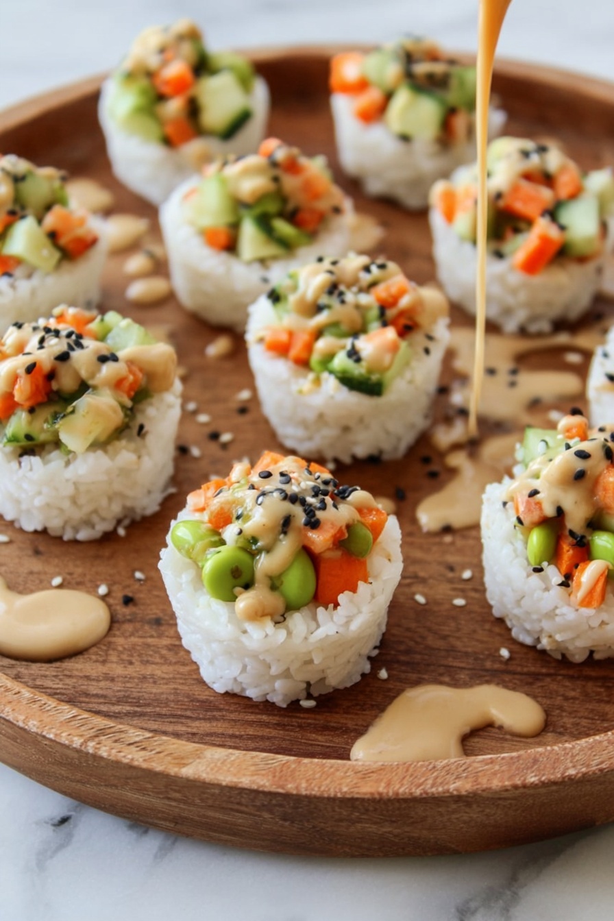 Easy Sushi Cups with Spicy Mayo Recipe - Serving