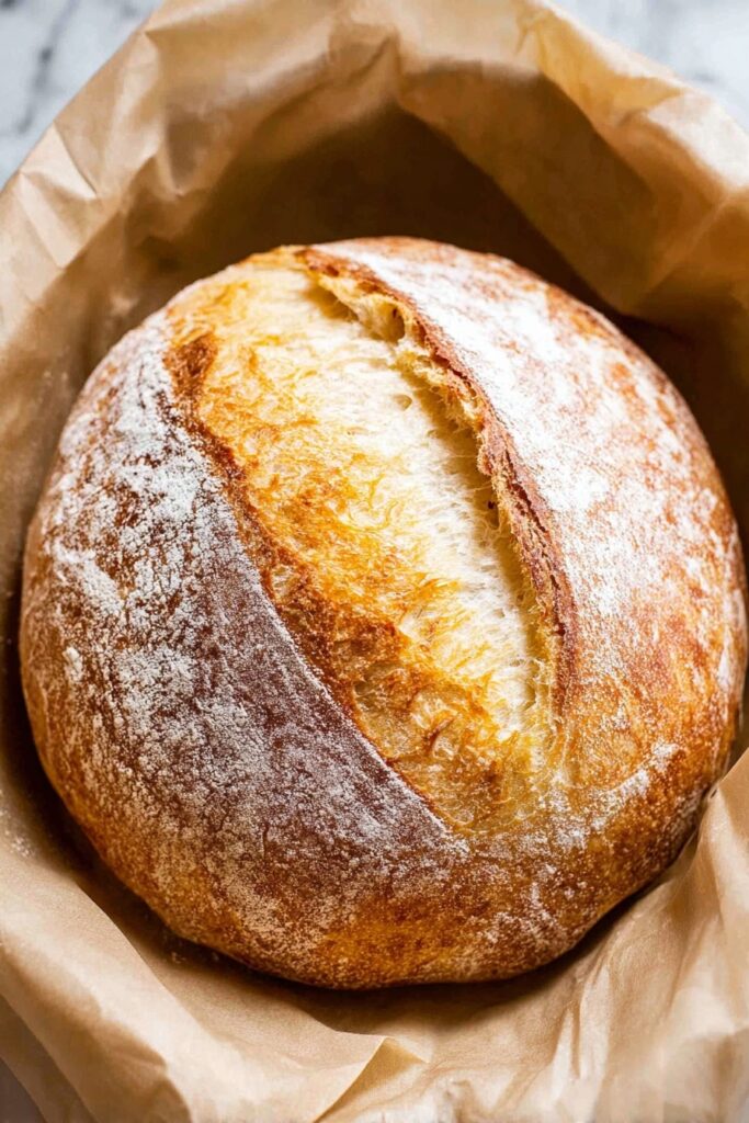 Easy No-Knead Sourdough Bread Recipe